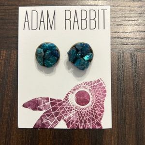 Blue green stone earrings